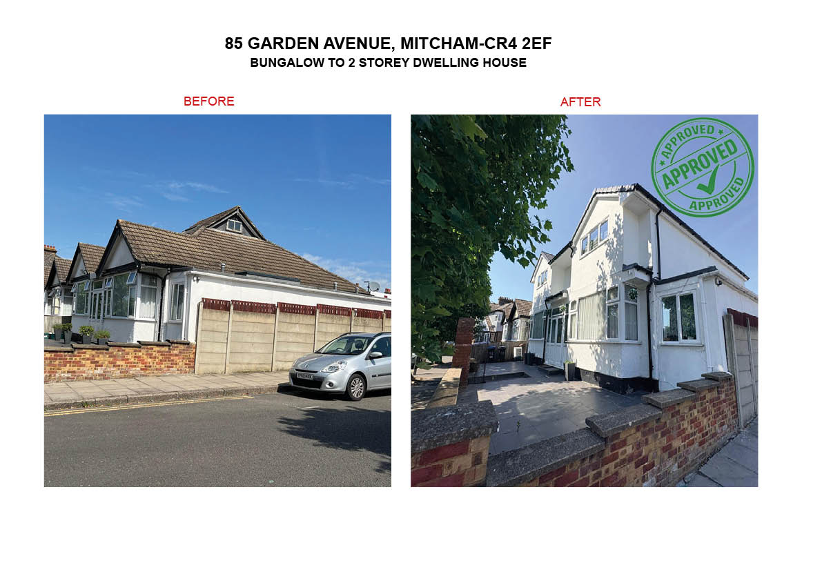 85 Garden Avenue, Mitcham – before and after