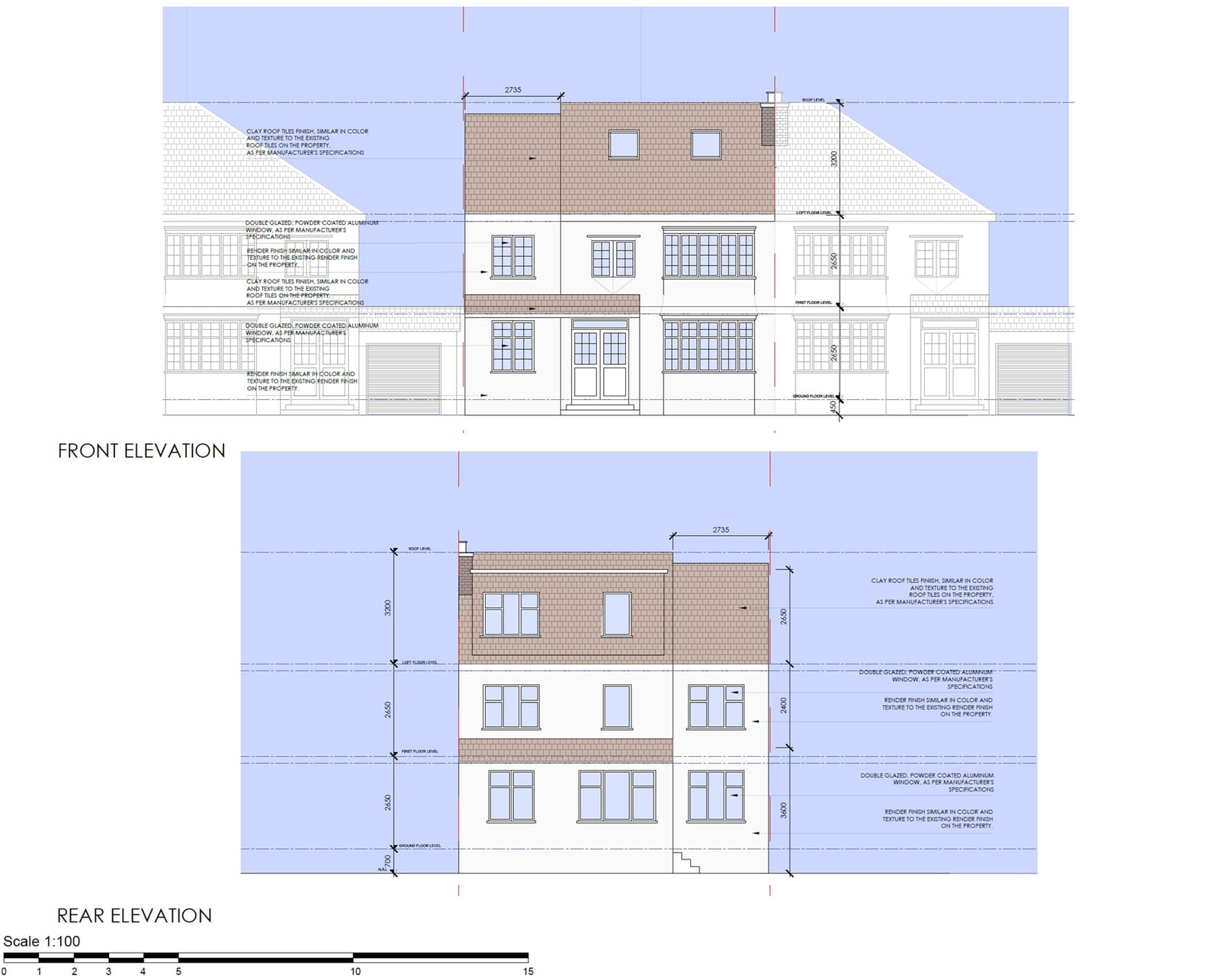 27 Maryland Road, Croydon &ndash; Front & Rear Elevations