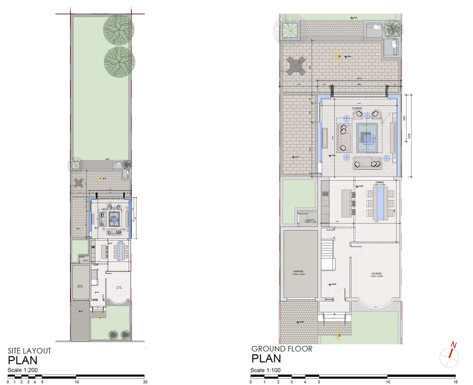 27 Maryland Road, Croydon &ndash; Site Layout & Ground Floor Plan (Scheme 2)