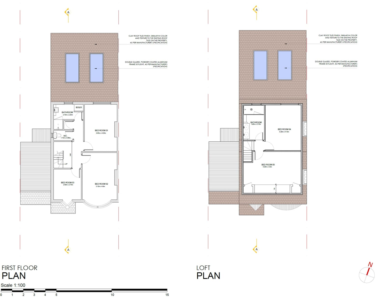 27 Maryland Road, Croydon &ndash; First Floor & Loft Plan (Scheme 2)