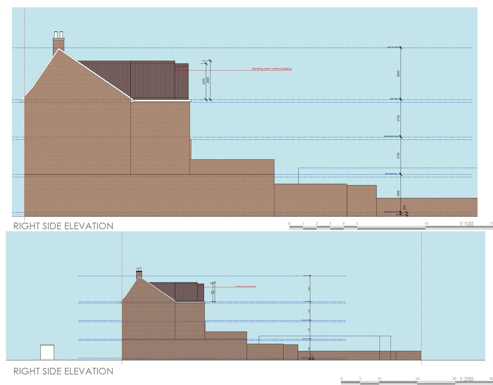 Clayhall Avenue &ndash; Right Side Elevation