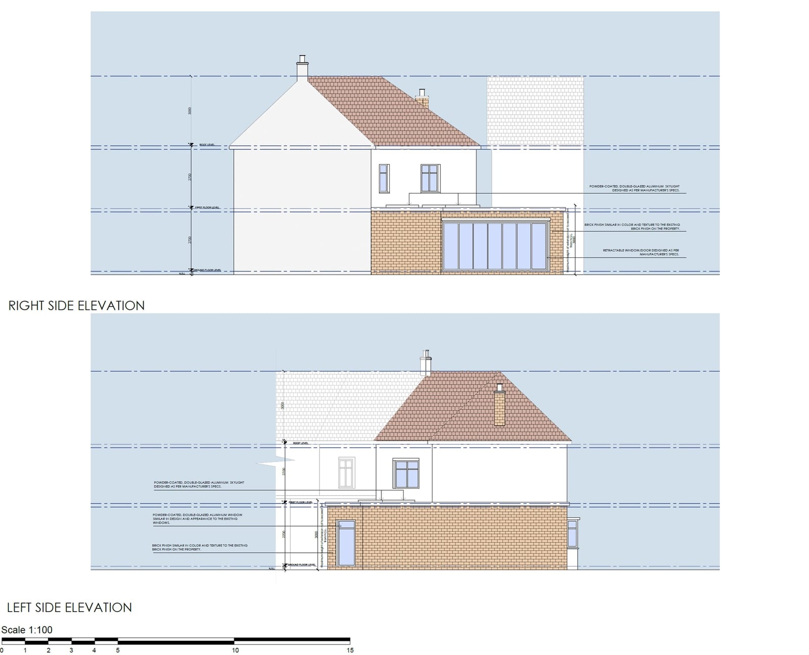 Luccombe Road, Southampton &ndash; Side Elevations