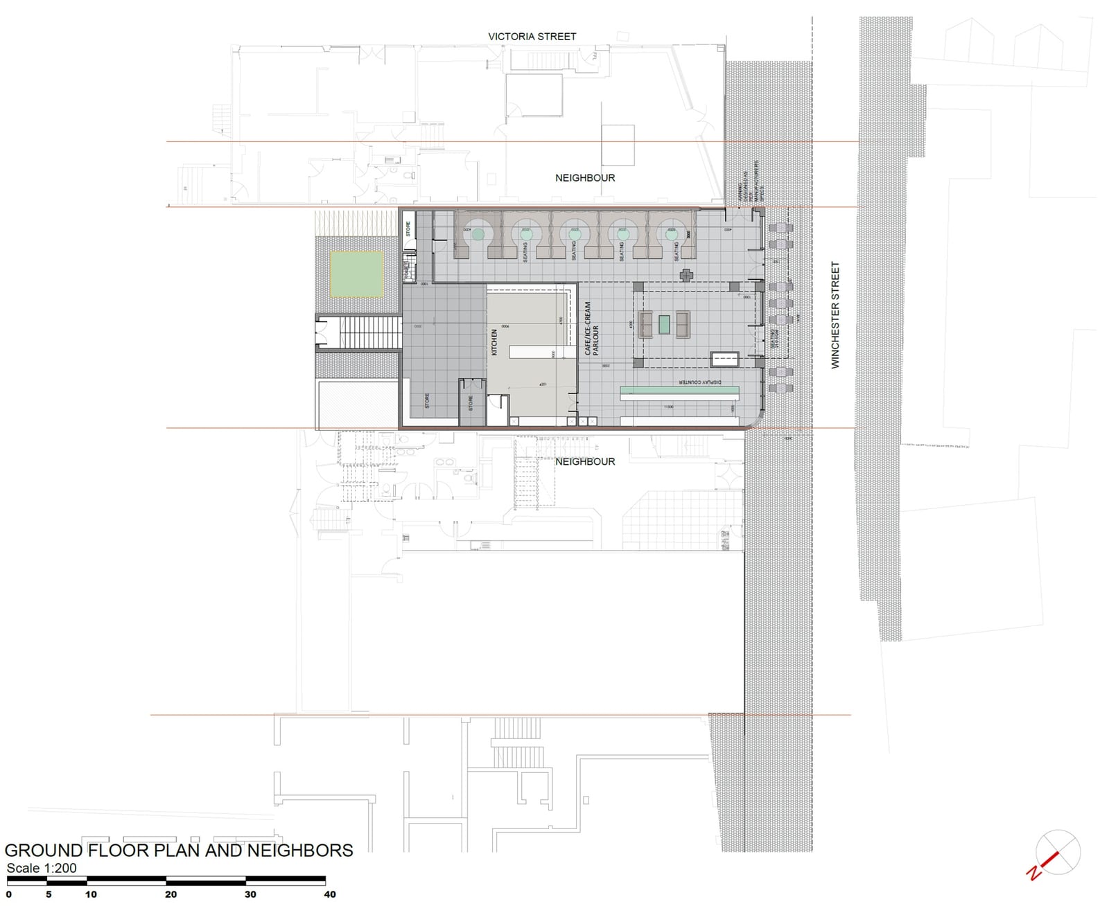 Republic of Pizza, Basingstoke &ndash; Ground Floor Plan & Neighbours