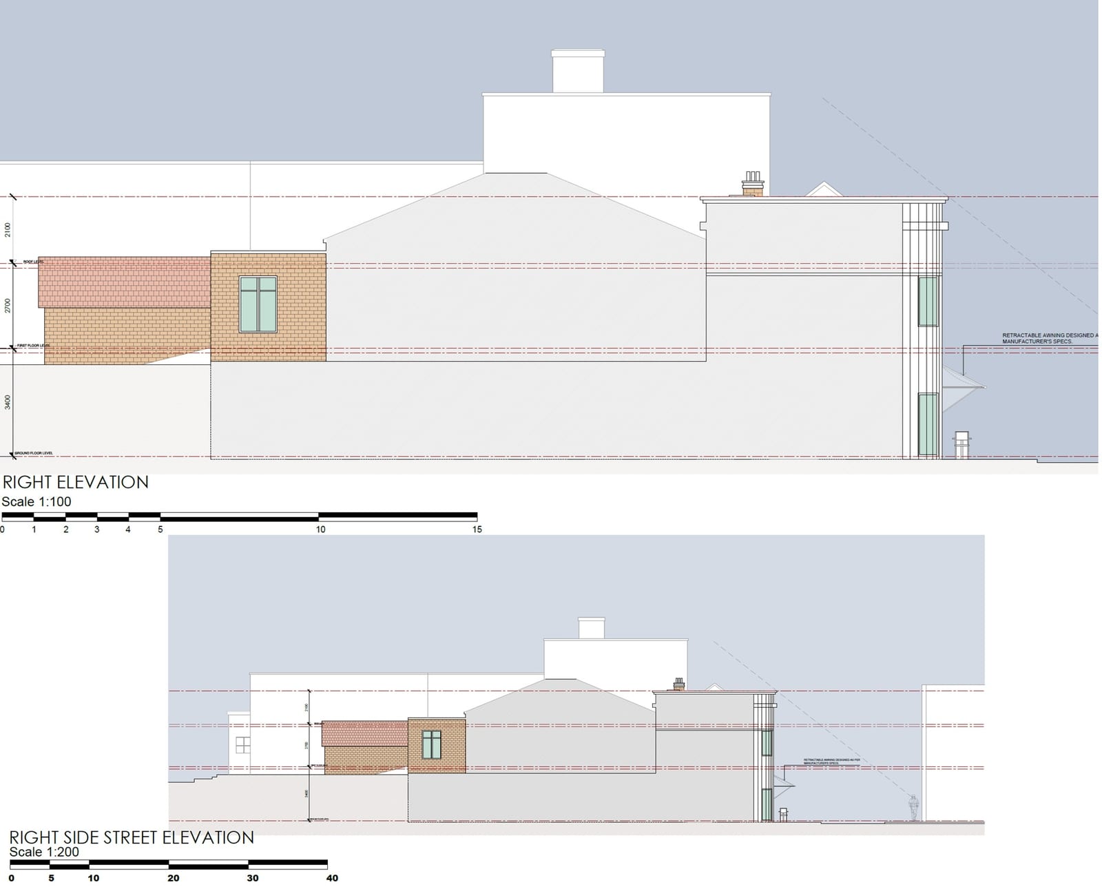 Republic of Pizza, Basingstoke &ndash; Side & Street Elevations